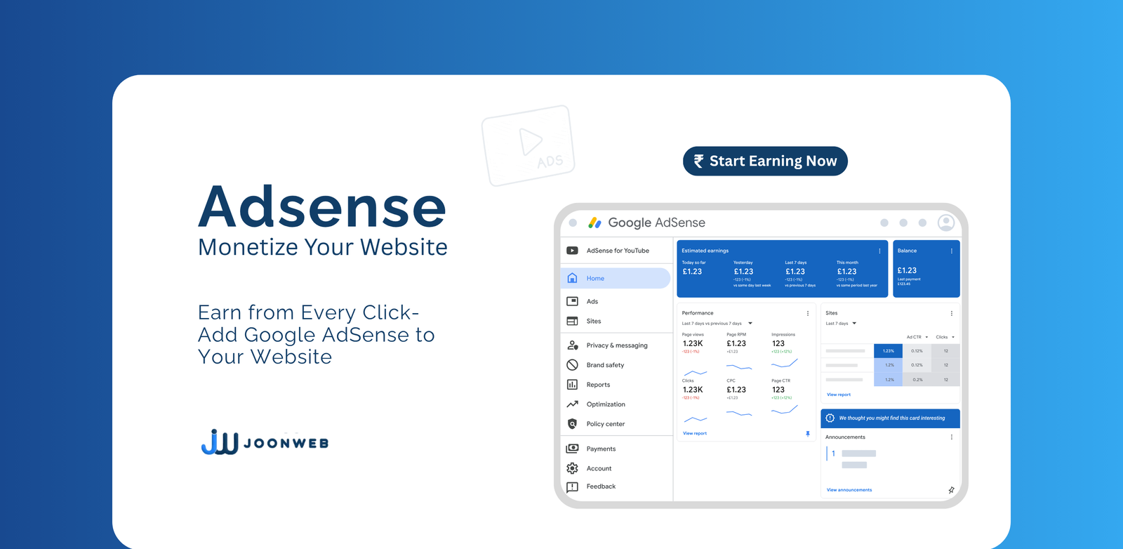 Adsense - Monetize Your Website