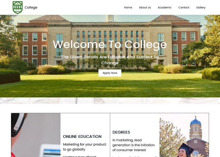 Colleges And Universities Website Templates Free HTML5 Colleges And 