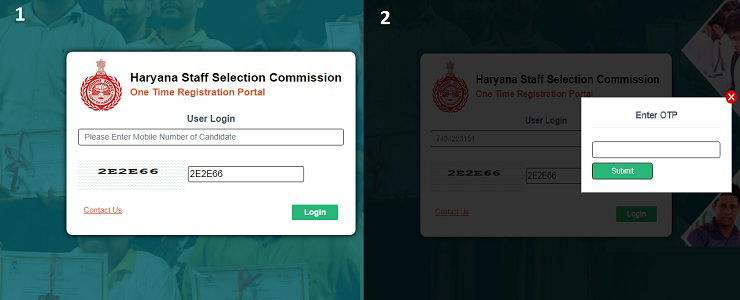 Haryana HSSC Online Time Registration Portal