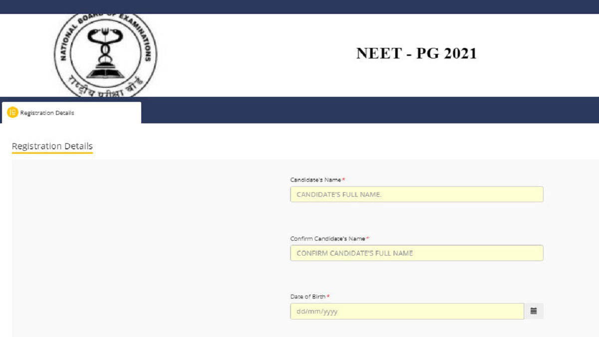 NEET PG 2021 Registration begins, Apply for MD, MS, PG Diploma Courses ...