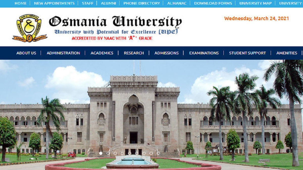 Osmania University UG Result 2021 Declared For BA, BSc, BCom 2nd, 4th ...