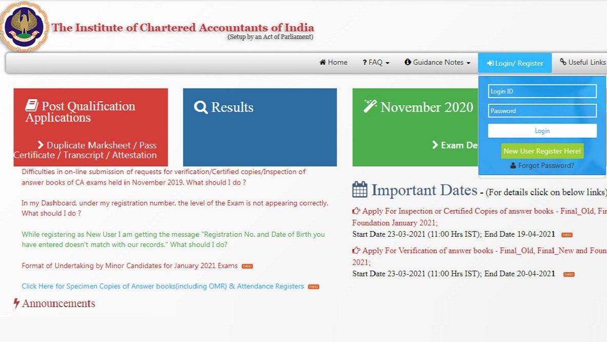 ICAI CA Intermediate January 2021 Results announced, Check at icai.org ...