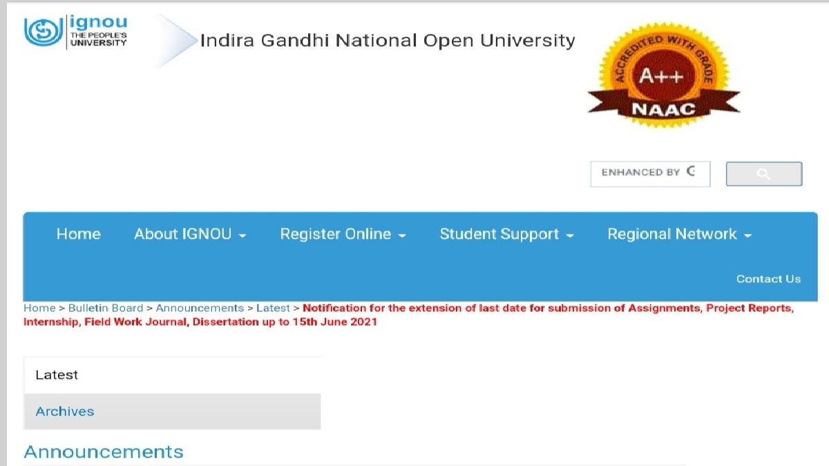 ignou rc jaipur assignment submission link