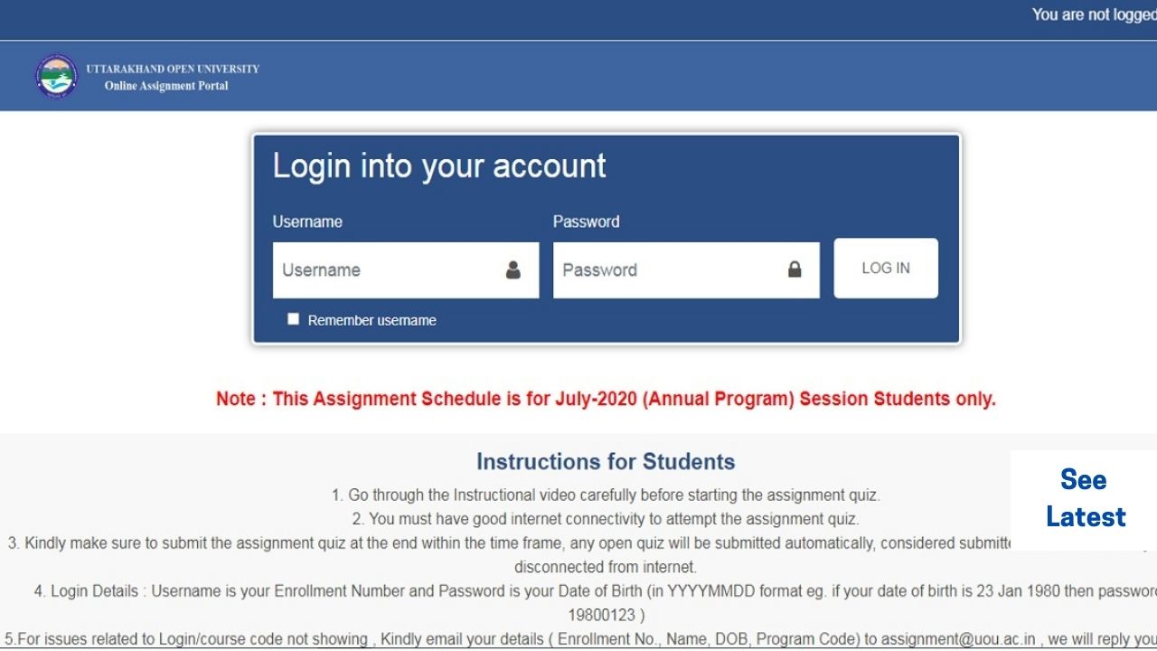 uou assignment 2021 date sheet