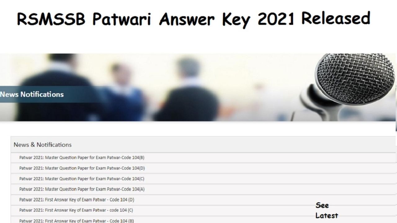 RSMSSB Patwari Answer Key 2021 Out @rsmssb.rajasthan.gov.in; Know Expected Result Date – See Latest