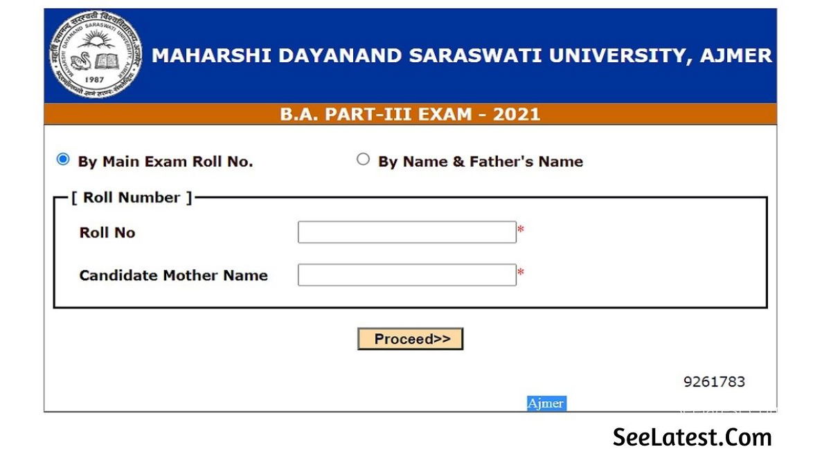 MDSU BA Part-3 Result 2021 Declared @mdsuexam.org; Check 3rd Year ...