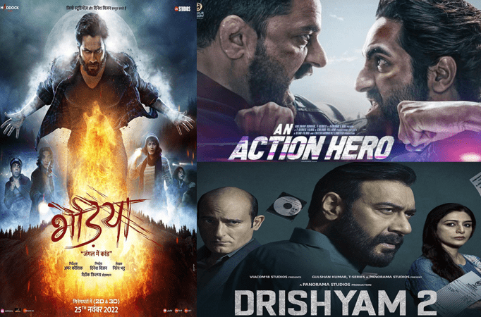  Bhediya Vs Drishyam 2 Vs An Action Hero