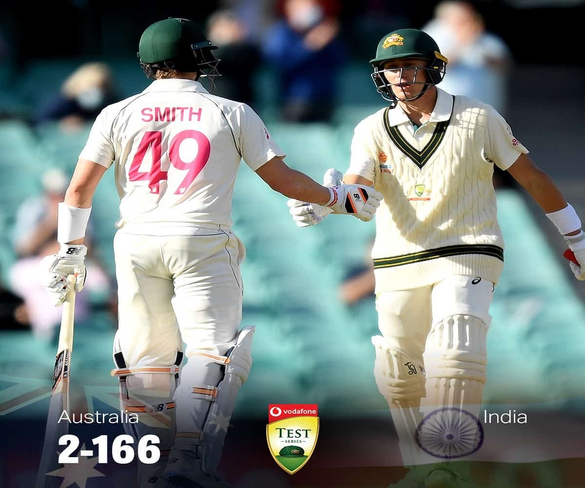 AUS vs IND 3rd Test Highlights: Labushagne-inspired Australia are on Top, ended with 166/2 at Stumps on Day 1