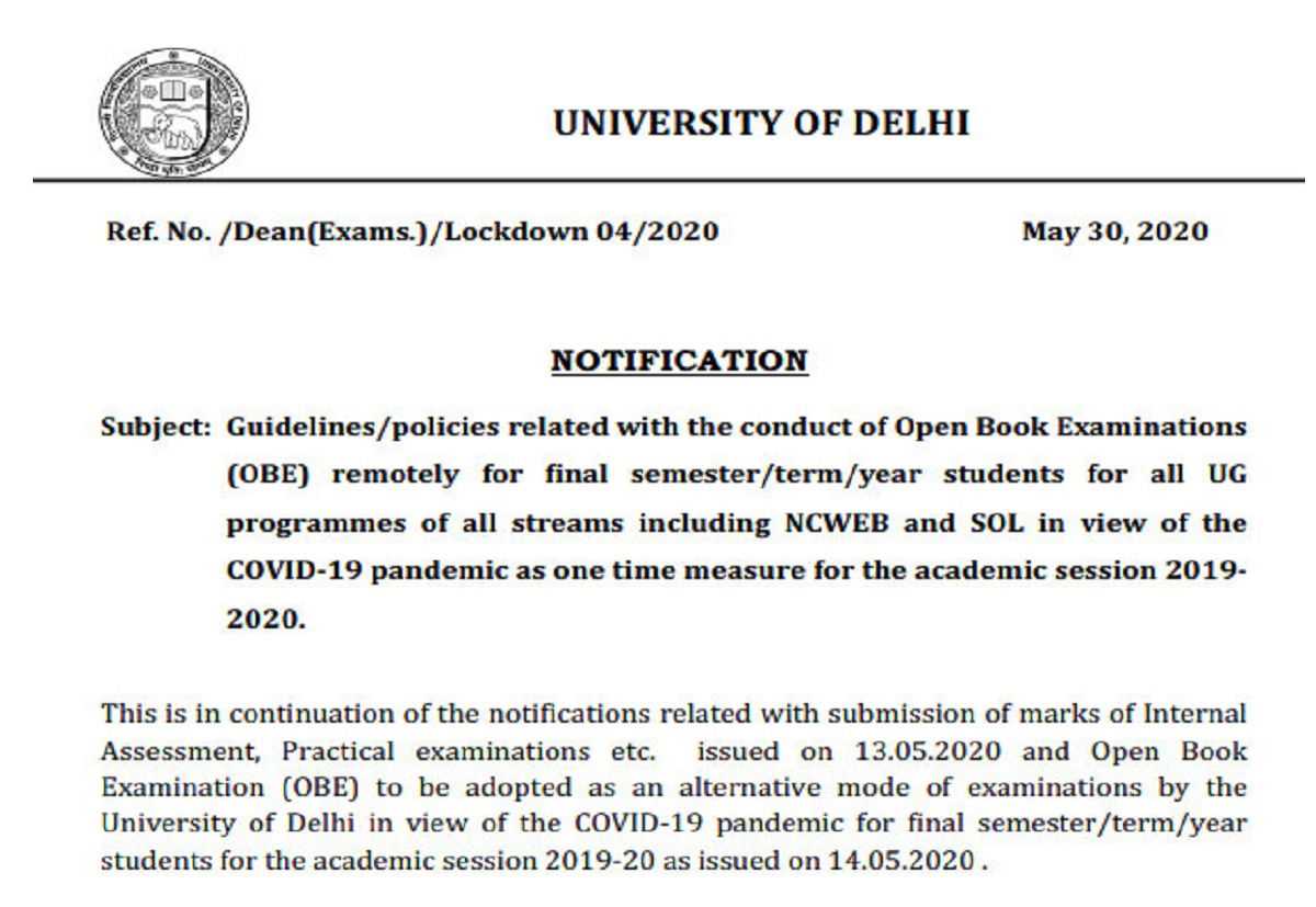 du-open-book-examinations-new-guidelines-for-final-year-semester