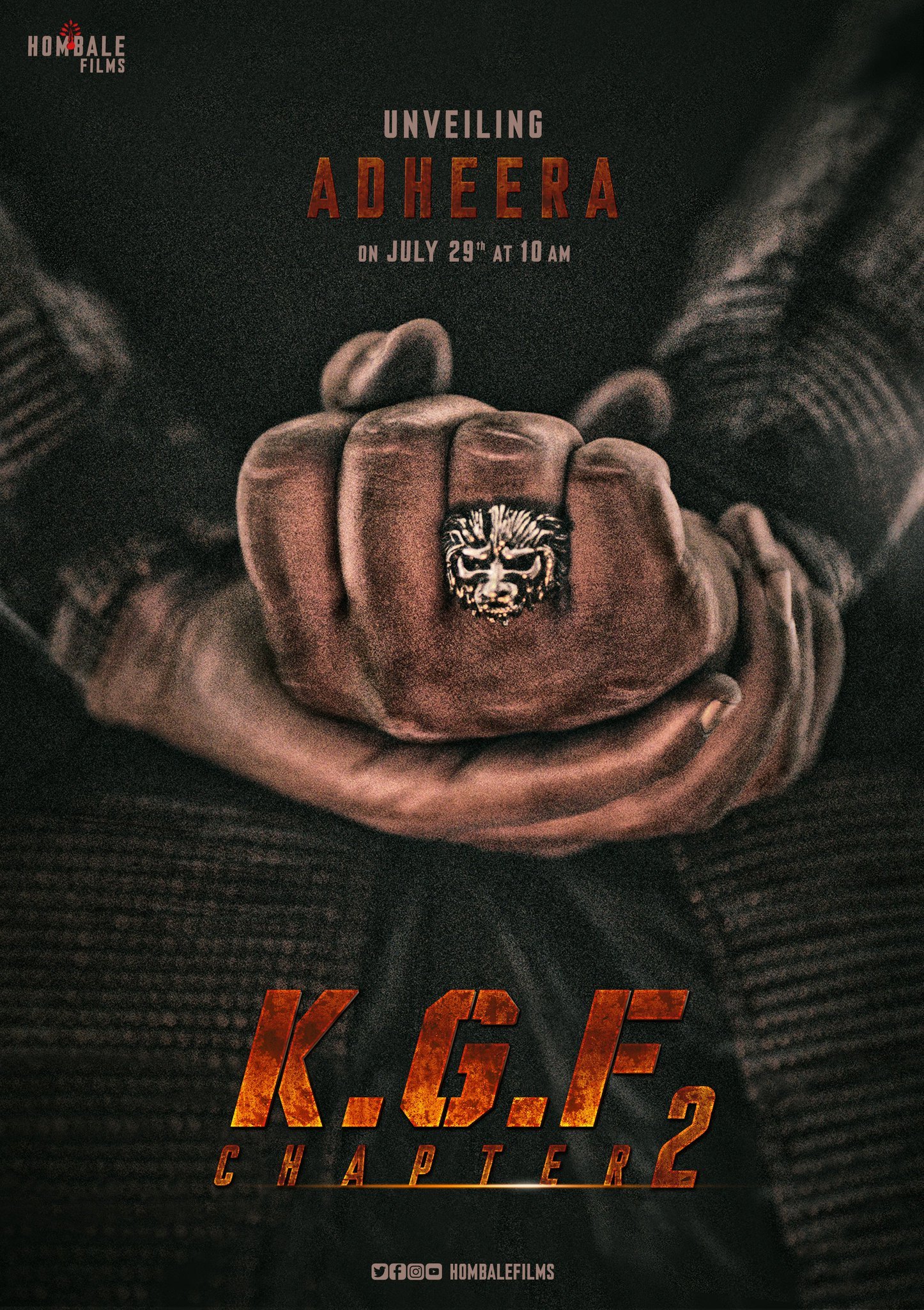 KGF Chapter 2 - The Makers of Yash starrer released poster to unveil