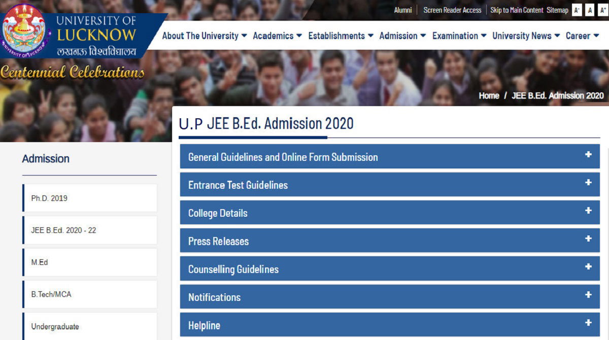 UP B.Ed Admission 2020 (Registration Begins) Prospectus ! Joint
