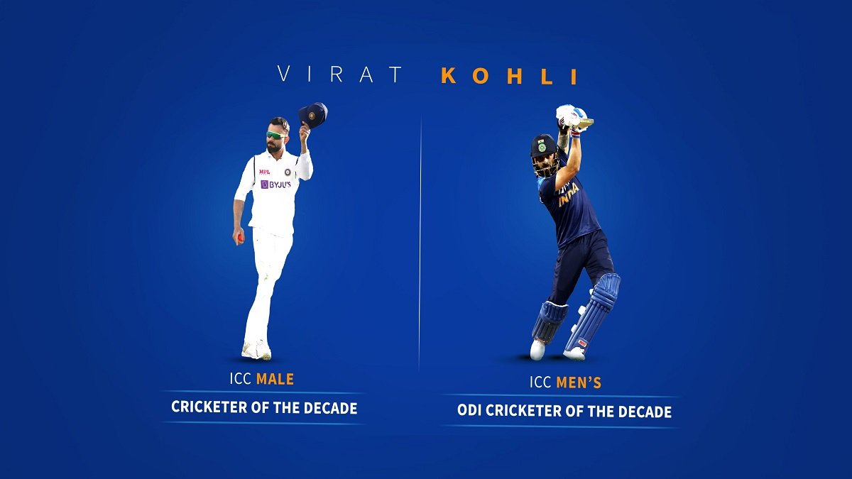 Virat Kohli claims Two Prestigious Awards at the ICC Awards of the Decade