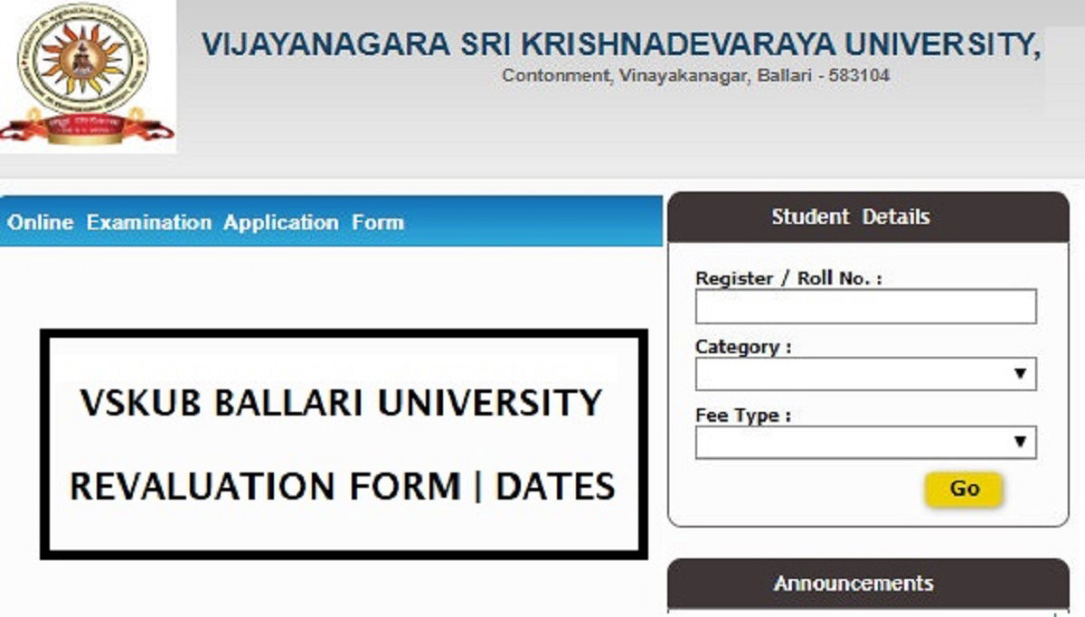 VSKUB Revaluation Form Download ! UG PG Rechecking Result @oasis ...