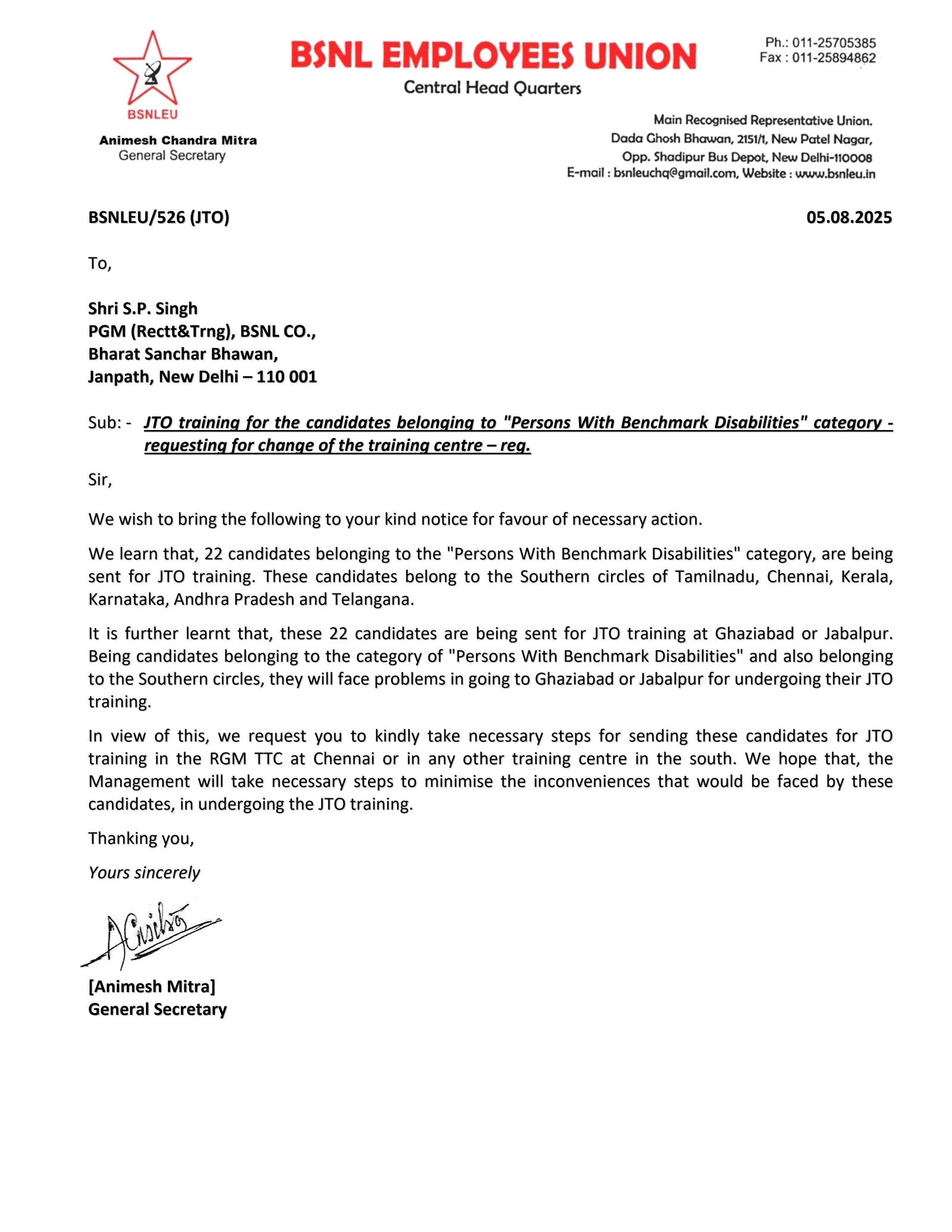 JTO training for the candidates belonging to PWBD-1(489643072585549)
