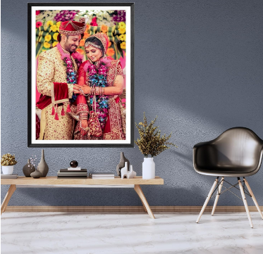  Customized Photo Frames With Photo Upload, Personalised Wall Room And Home Decor Gift (Portrait (Landscape) Engineered Wood, 12x18 Inch Image