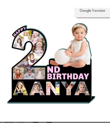  Baby Photo Standy 1st to 9th Birthday 14 Inch Personalized Gift MDF Cutout Photo Customized Gift with Your Photos | Unique Gift for Anyone |... Image