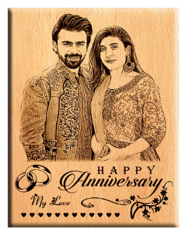 Amazing gifts Personalized Gift for Wedding Anniversary - Customize Engraved Wooden Plaque 5X4, Rectangular, Tabletop, 5 X 4 Inch Size:5X4 Image