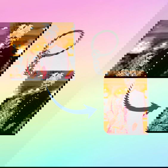 Personalized Photo Keychain – Round Rectang Image