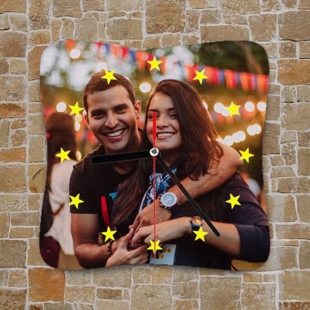 Start Custom Wall Clock With Photo (Curved) Image