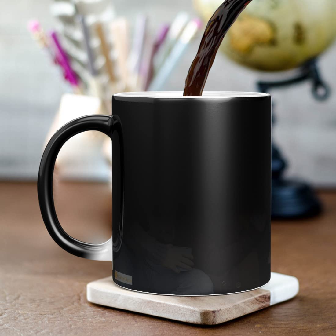  GiftsOnn Personalized Magic Mug – Custom Photo, Text, Logo | Heat Sensitive Color Changing Mug | Unique Gift for Birthday, Anniversary, Valentine’s Day |... Style Name:Modern