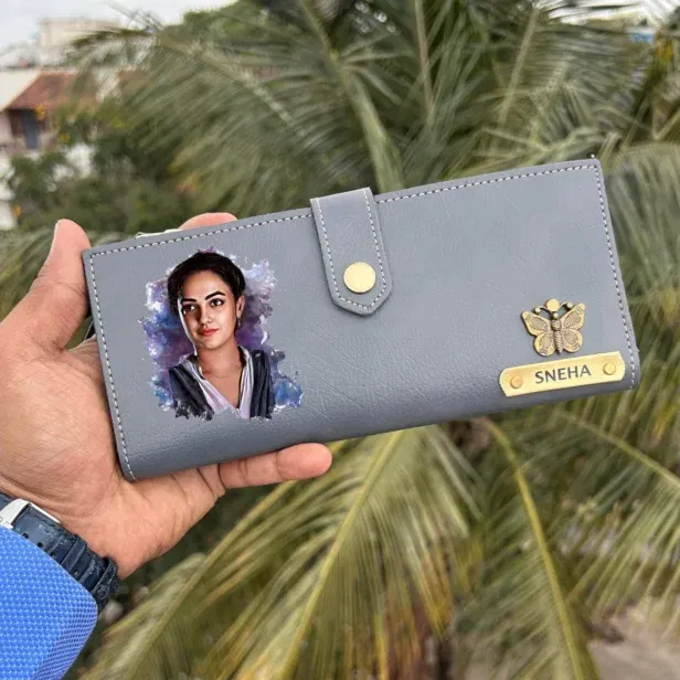 Personalized Leather Wallet – Fold Artistic photo printed Ladies wallet – Customized Wallet For Women Image