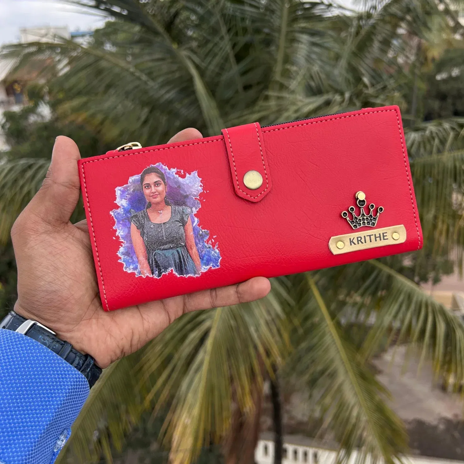 Personalized Leather Wallet – Fold Artistic photo printed Ladies wallet – Customized Wallet For Women