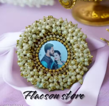 Hand made waterproof customised photo Finger ring for women and girls Big size finger ring 2 inch Image