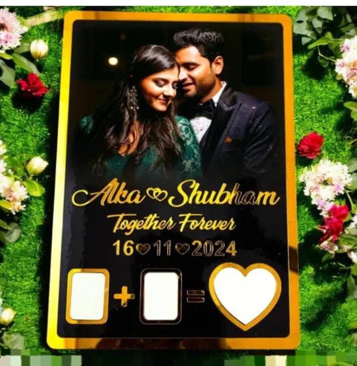 wedding thumb photo plate  Image