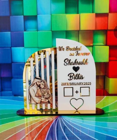 Customised Thumb Print photo Sign Wedding Frame Image