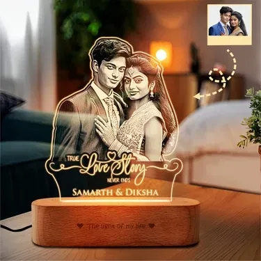 Personalized Wedding Gift for Couple with Photo & Names gift 