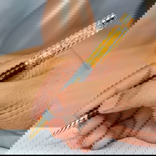 Golden flax custmized pen birthday teachers annivarsary  gift  Image