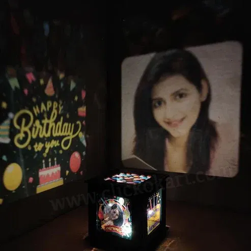BIRTHDAY THEME - REVOLVING PHOTO SHADOW BOX birthday gift  Image