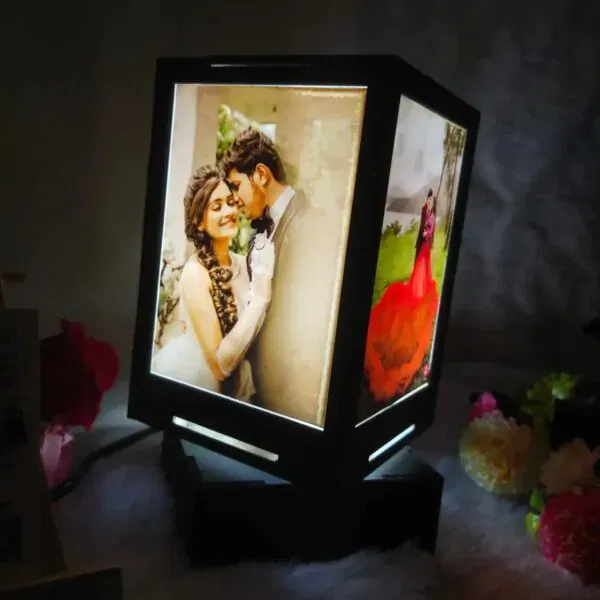 Customized Rotating Lamp annivarsary wedding birthday gift  Image
