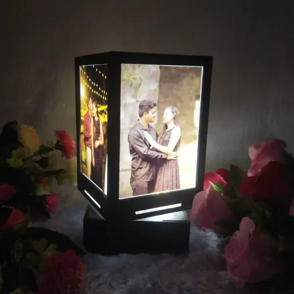 Customized Rotating Lamp annivarsary wedding birthday gift 