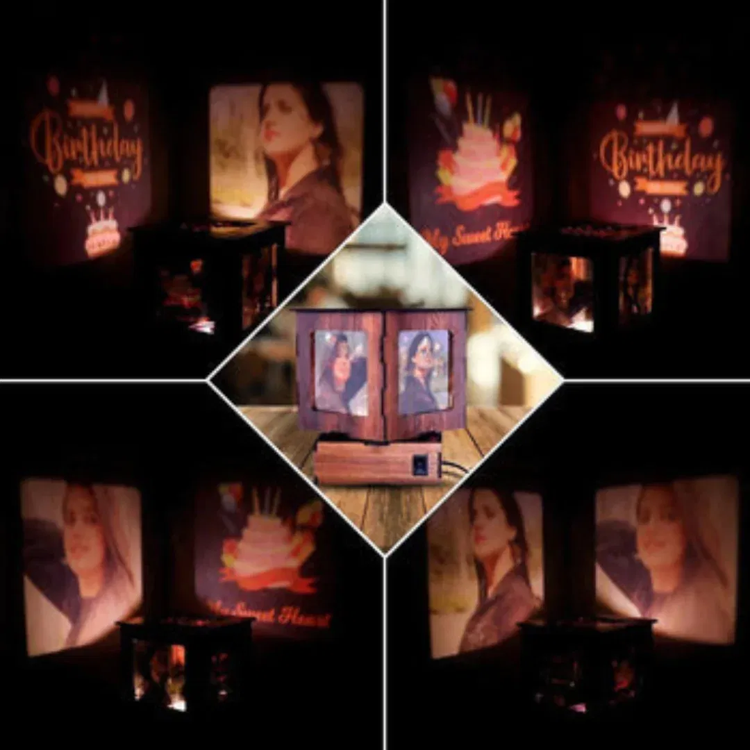 Rotating Photo Shadow Box Customised birthday annivarsary gift