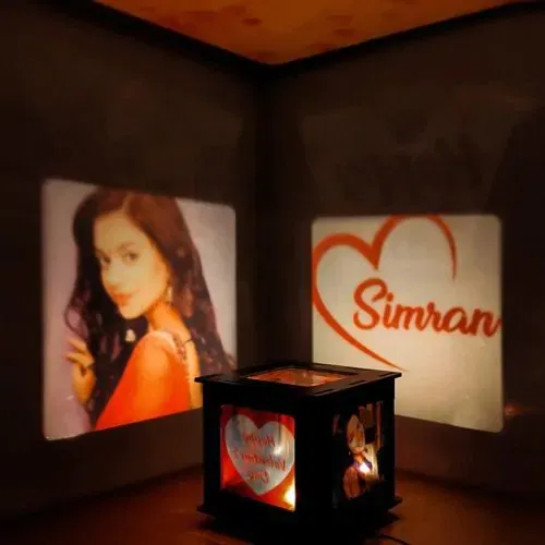 Rotating Photo Shadow Box Customised birthday annivarsary gift Image