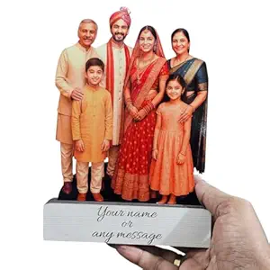 Personalized Wooden Cutout Photo Frame – Customized Picture Display with Name or Message on Heavy Base – Unique Gift for Special Occasions (Family)cvPersonalized Wooden Cutout Photo Frame – Customized Picture Display with Name or Message on Heavy Base – Unique Gift for Special Occasions (Family) Image