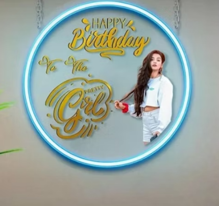 Customized Photo Neon Light | Personalized Neon Sign bithday gift  Image