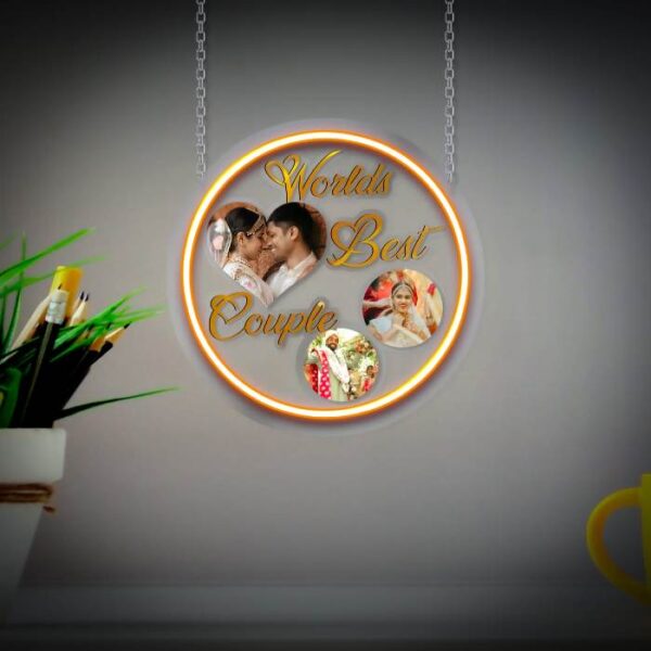 Customize Led Neon Frame wedding annivarsary gift  Image