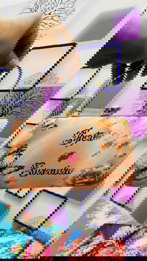 Customized Photo Print Ladies Clutch | Personalized Wedding & Party Handbag | Bridal Gift Purse