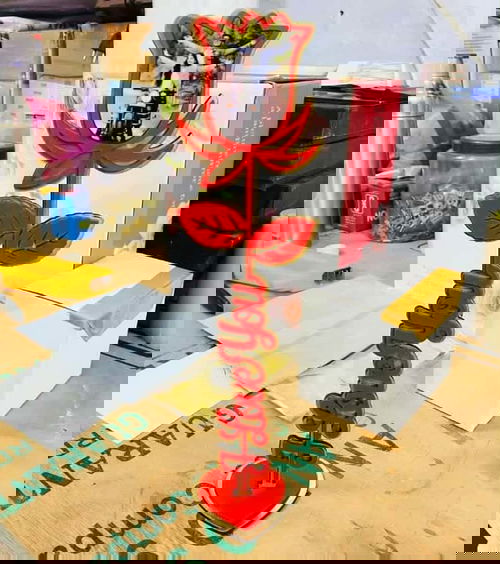 Customized Photo Rose Valentine Gift | Personalized Name & Photo LED Rose | Romantic Love Gift Image