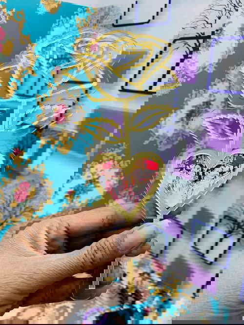 Customized Photo Rose Valentine Gift | Personalized Name & Photo LED Rose | Romantic Love Gift Image