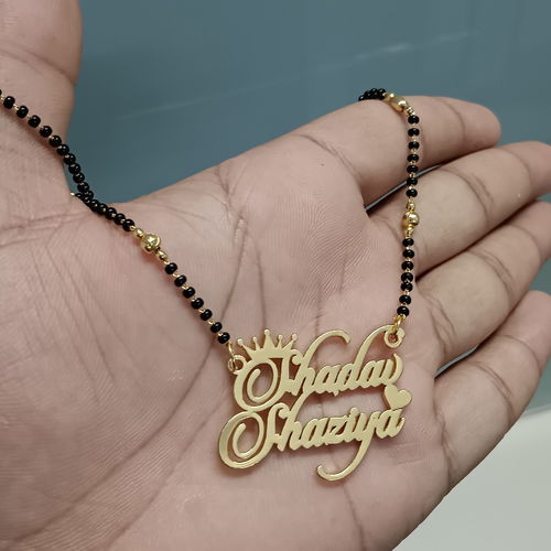 Double Heart Couple Name Necklace Image