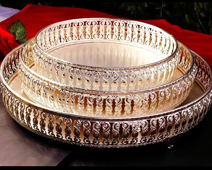 German silver tray 3 pcs set Image