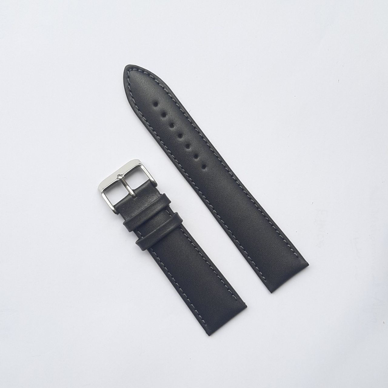Misty Grey Leather Watch Straps 20mm 22mm 24mm Image