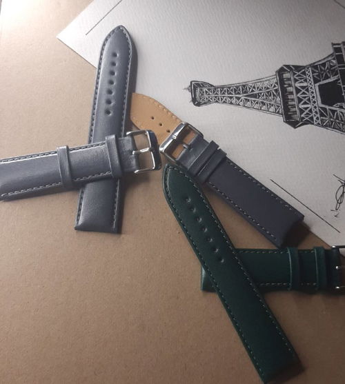 Silver Mist Leather Watch Straps 22mm