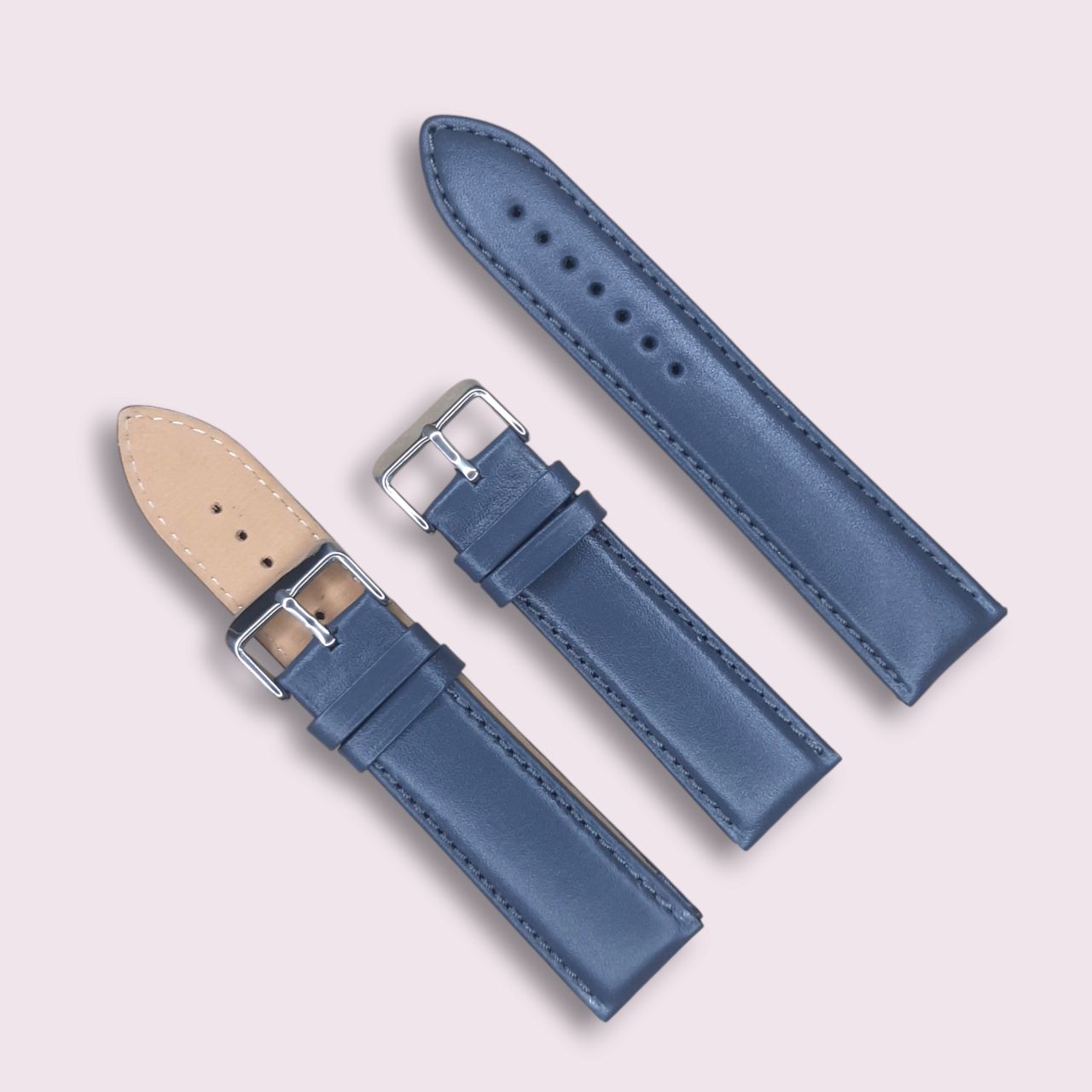 Silver Mist Leather Watch Straps 22mm Image