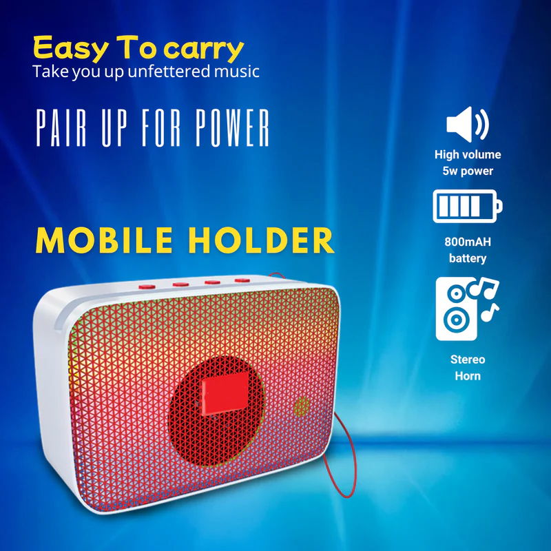 Portable Speaker with Mic Super Bass Compatible With all Bluetooth Device
