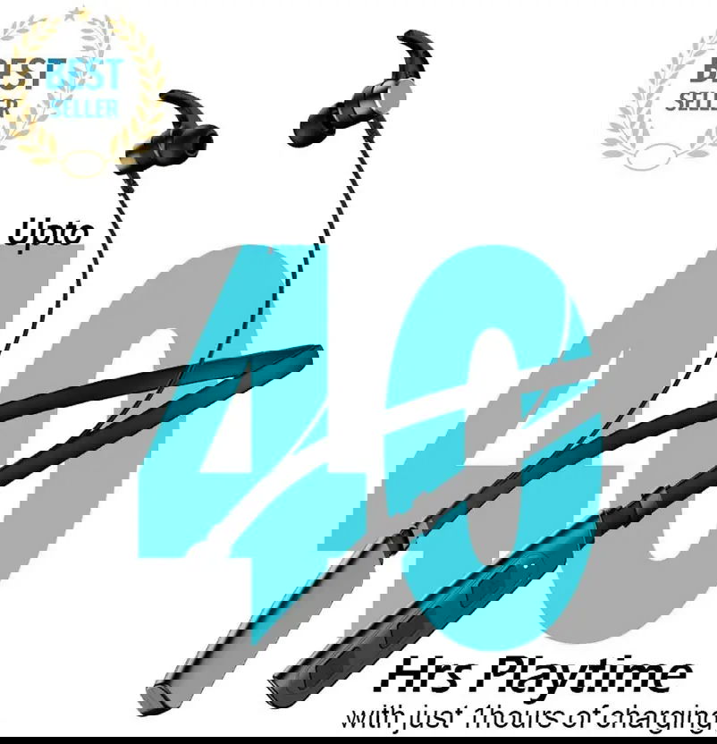 Newly Launched Wireless Neckband with Up to 12 hrs Playtime, Dual Device Pairing Image