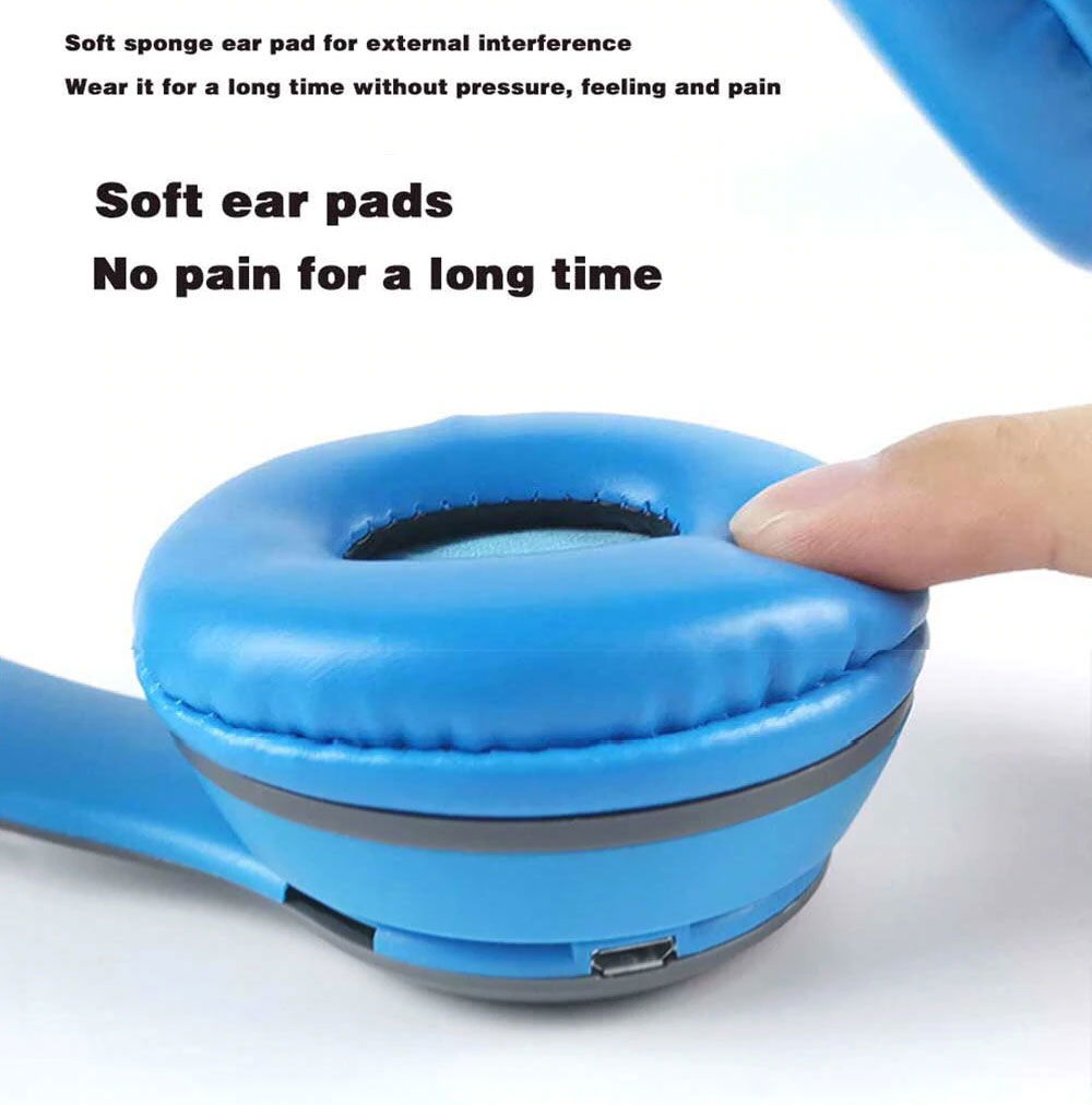 New Version P47 Wireless Headphones Over Ear Earphones Headphone Wireless Headphones Headset (Blue))